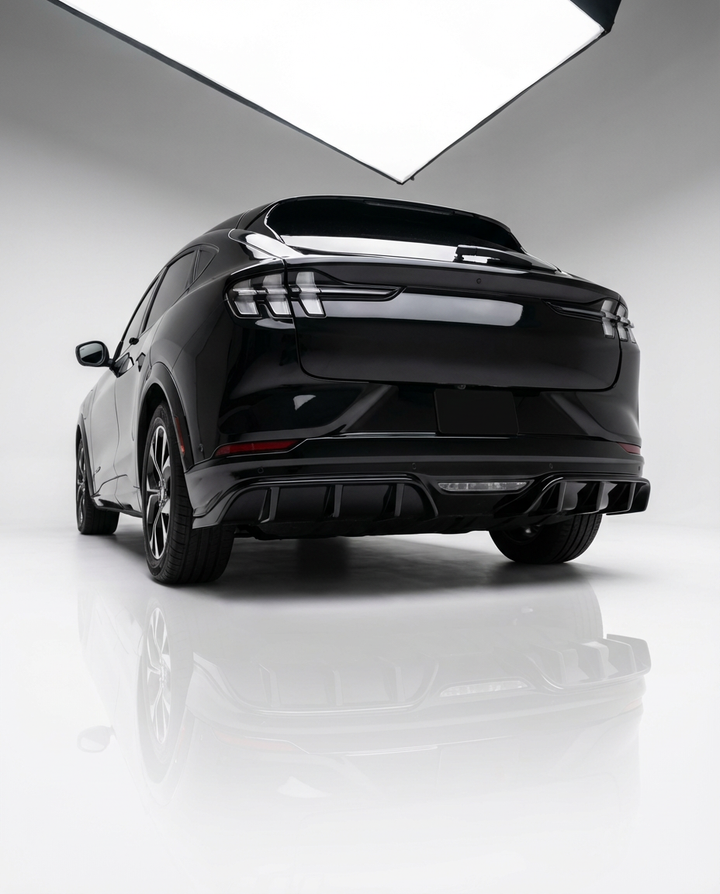 2021-2024 Ford Mustang Mach-E GT Gloss Black Rear Bumper Lip Diffuser