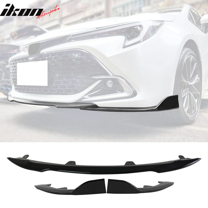 2022-2025 Toyota Corolla Auris 5-Door Gloss Black 3PC Front Bumper Lip