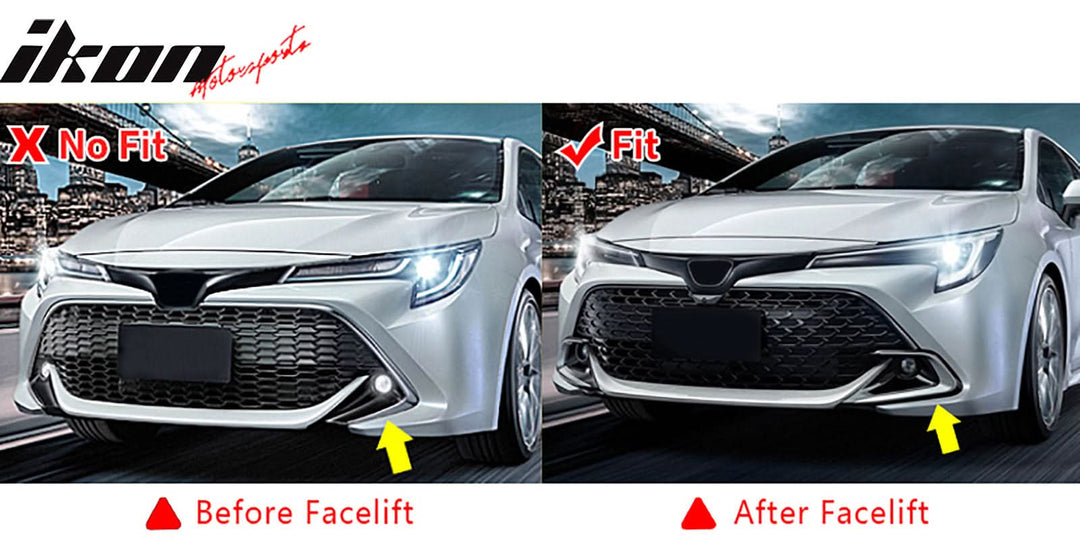2022-2025 Toyota Corolla Auris 5-Door Gloss Black 3PC Front Bumper Lip