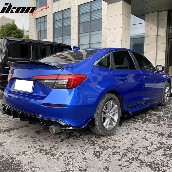 2022-2024 Honda Civic FE-C Style Rear Bumper Lip Diffuser Gloss Black