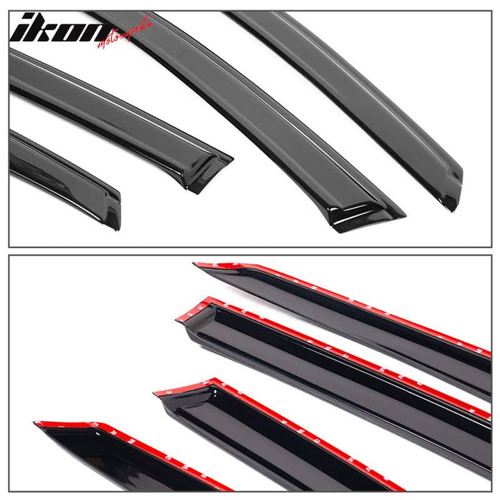2022-2025 Honda Civic Sedan Window Visor Slim Smoke Tinted Acrylic