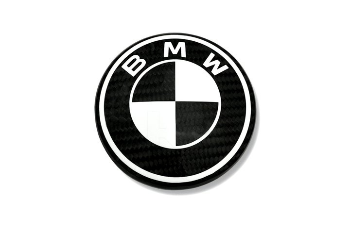 BMW Roundel Emblem Covers - Full Carbon Fiber Black and White Style