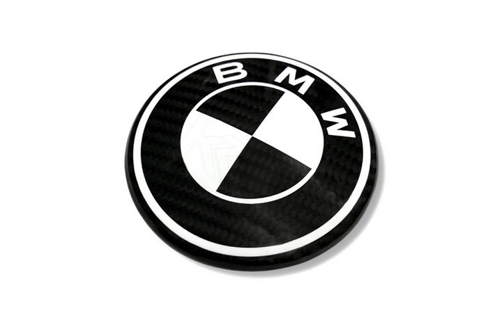 BMW Roundel Emblem Covers - Full Carbon Fiber Black and White Style