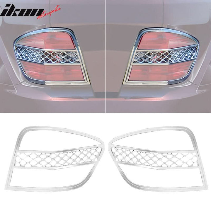 2006-2011 Benz ML Class W164 Chrome 2PCS Tail Lights Bezel Covers ABS