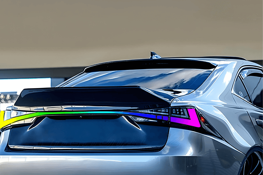 Lexus IS 300h Modern Tail Light Upgrade (RGB Color Changing) LED Tail Lights (2014-2020)