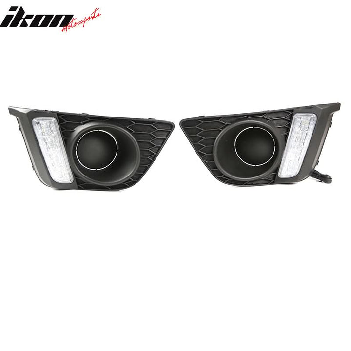 2015-2017 Honda Fit Clear Front Bumper LED DRL Fog Lights
