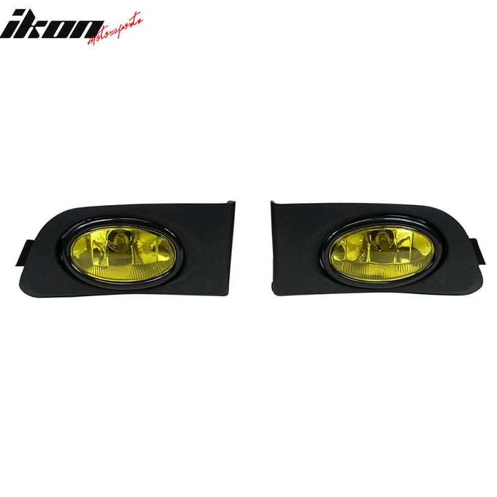 2001-2003Â Honda Civic Yellow Lens 2PCS Front Bumper Fog Lights Lamps