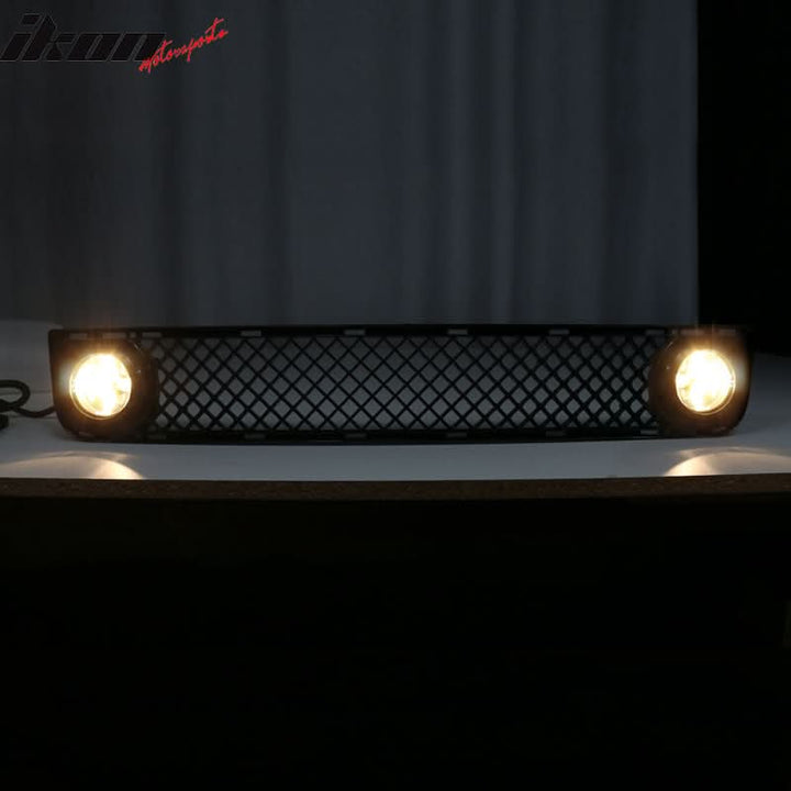 2008-2010 Scion xB Front Bumper Mesh Grille W/Clear Fog Lights Lamp