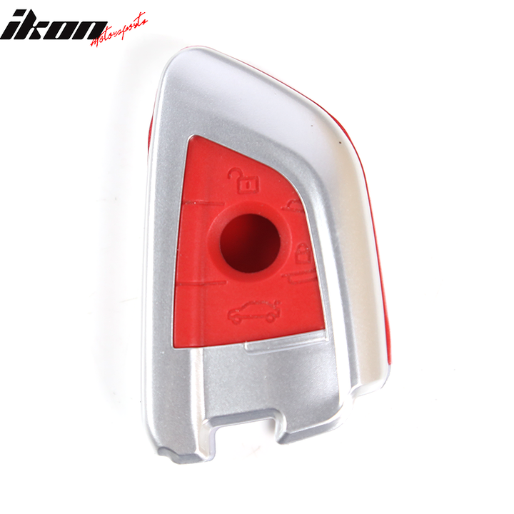 For BMW Blade 3 Car Remote Key Fob Shell Holder Case Cover Silver Red