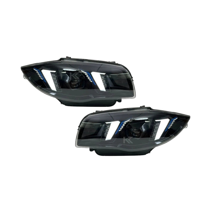 BMW 1 Series E87 Snake Eye Laser LED Headlight Assembly with Dual-Color DRL (Yellow / White) 2004 - 2011 (116i / 118i / 120i / 125i)