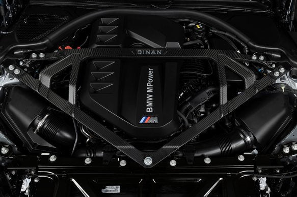 Dinan Matte Carbon Fiber Strut Tower Brace - 2021-2025 BMW M2/M3/M4 Matte Carbon Fiber - G80/G82/G83/G87