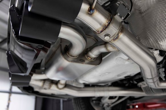 Dinan Valved Axle-Back Exhaust - 2021-2025 BMW M3/M4 Stainless Steel - Black Tips - G80/G82/G83