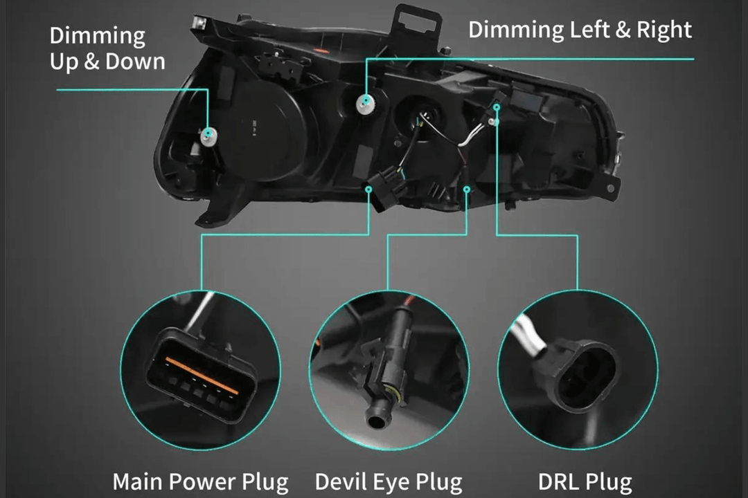 Mitsubishi Lancer Evo X Demon Eyes Dual Beam Projector Headlights (2008-2017)