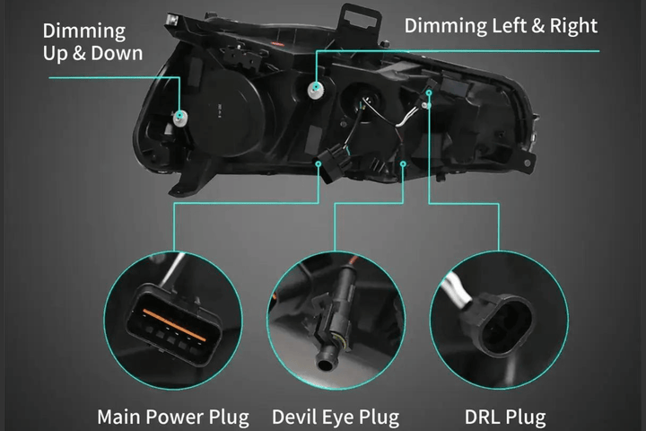 Mitsubishi Lancer Evo X Demon Eyes Dual Beam Projector Headlights (2008-2017)