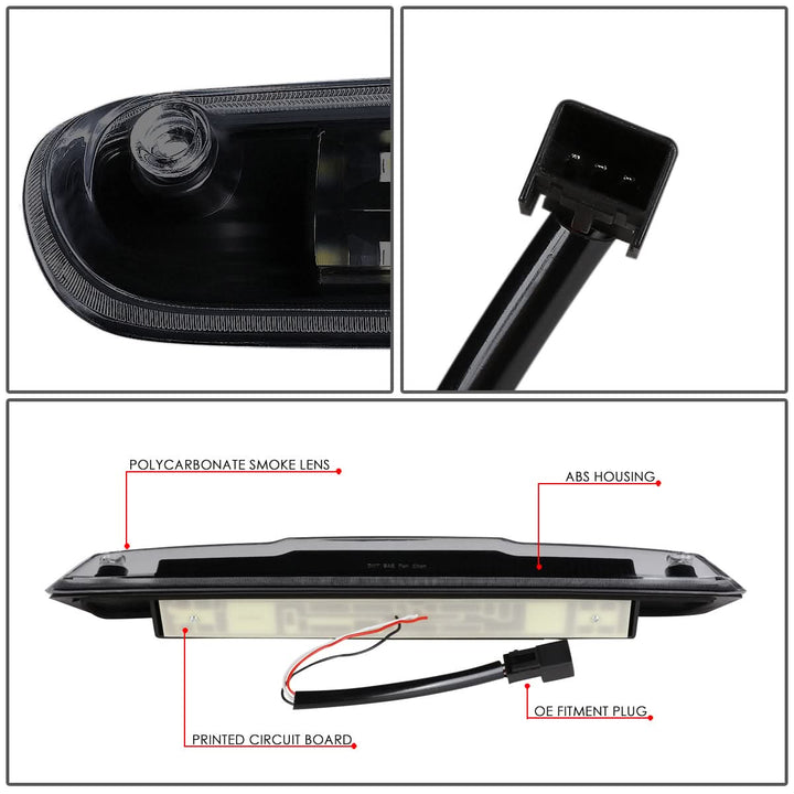 07-14 Chevrolet Silverado GMC Sierra 3D LED Third Brake Light Black
