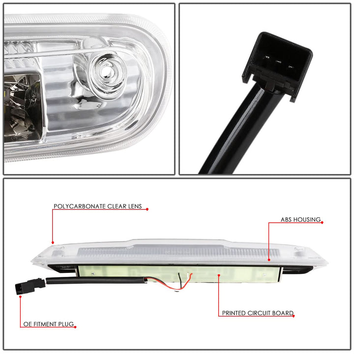 07-14 Chevrolet Silverado GMC Sierra 3D LED Third Brake Light Chrome