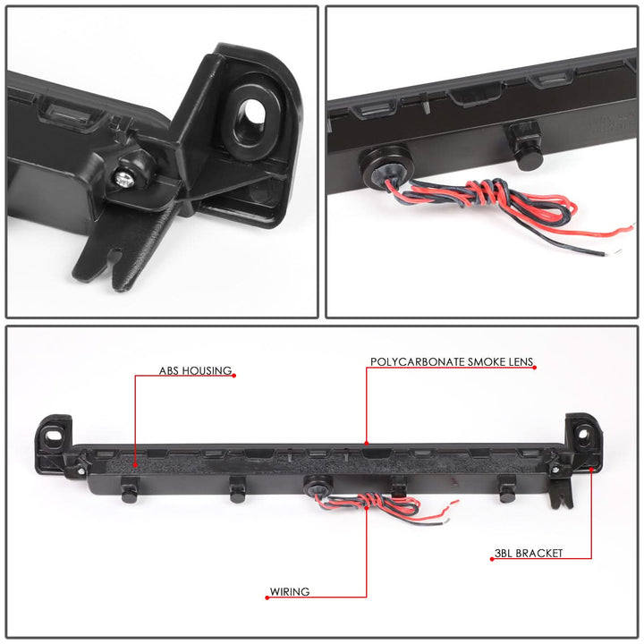 01-04 Nissan Pathfinder / 01-03 Infiniti QX4 LED 3rd Brake Light - Black/Smoke