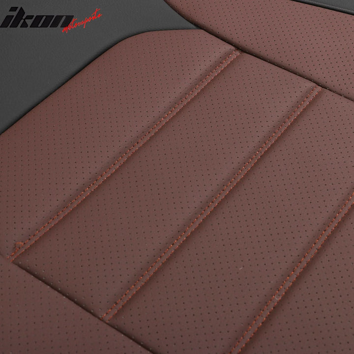 2009-2025 Ford F150 Crew Cab PU Leather Car Seat Cover w/ Pocket