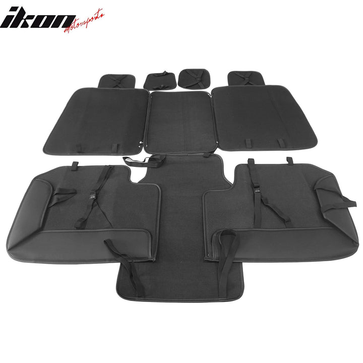 2009-2025 Ford F150 Crew Cab PU Leather Car Seat Cover w/ Pocket