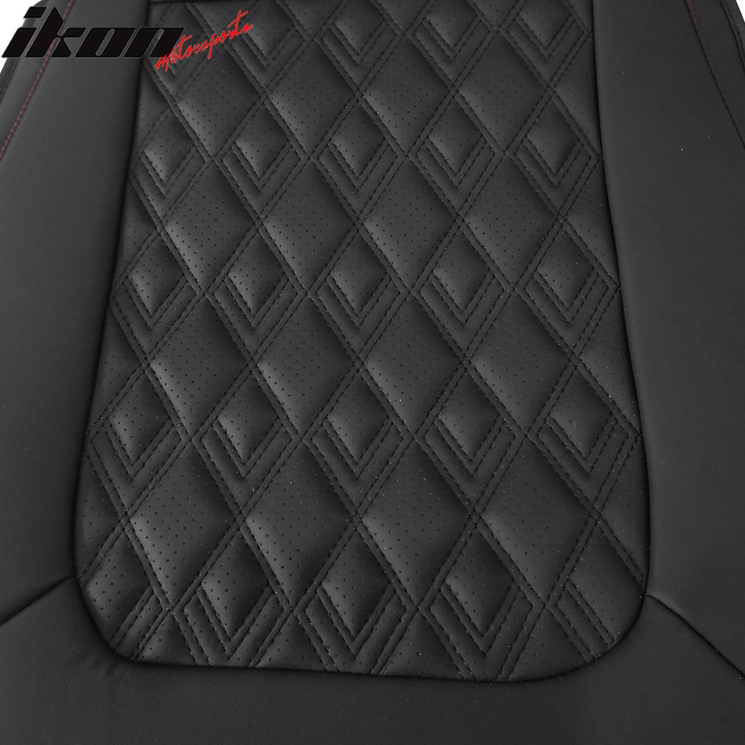 2016-2021 Honda Civic Seat Covers PU Leather Car Cushion w/ Lumbar