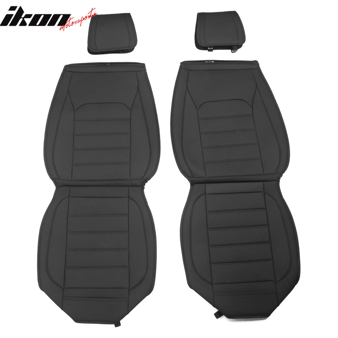 2007-2025 Jeep Wrangler JK JL Leather Car Seat Cover w/ Pocket