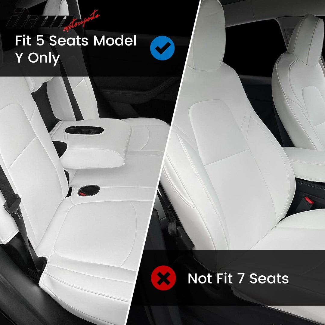 2020-2024 Tesla Model Y Front Rear 5-Seat Seat Covers Leather