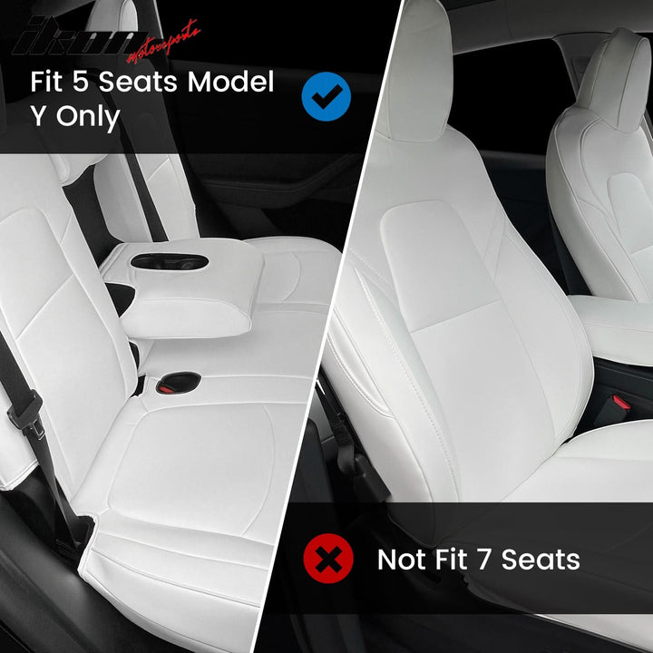 2020-2024 Tesla Model Y Front Rear 5-Seat Seat Covers Leather