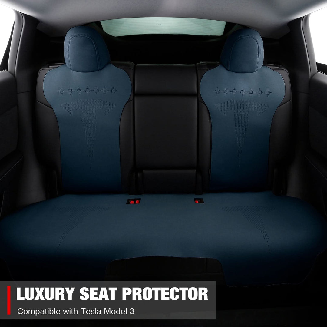 2017-2023 Tesla Model 3 Seat Covers Cushions V2 Suede Leather