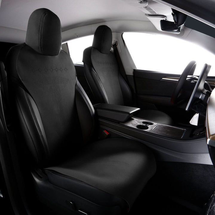 2017-2023 Tesla Model 3 Seat Covers Cushions V2 Suede Leather