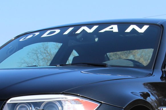 Dinan Windshield Banner High Quality Vinyl - Metallic Silver