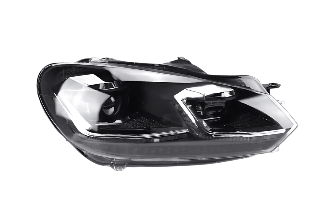 Volkswagen Golf MK6 Red, Silver, and Black Projector with Dynamic Signal LED Headlights (2009 - 2013)