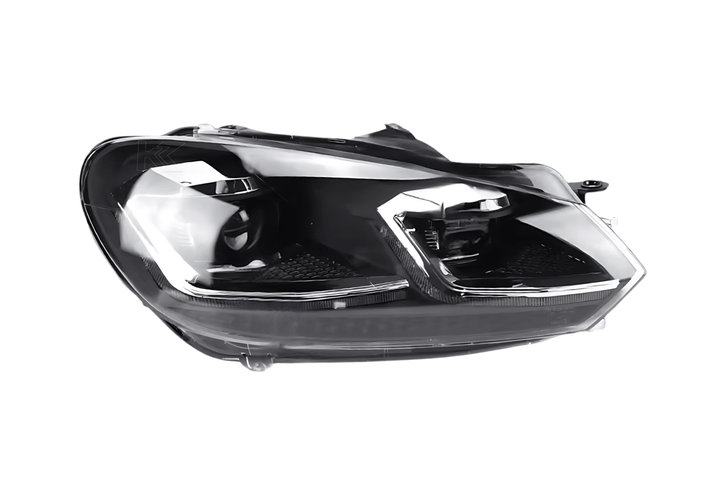 Volkswagen Golf MK6 Red, Silver, and Black Projector with Dynamic Signal LED Headlights (2009 - 2013)