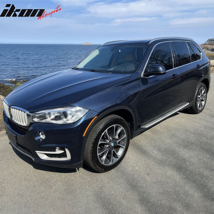 2014-2018 BMW X5 F15 OEM Style Silver Black Running Boards Aluminium