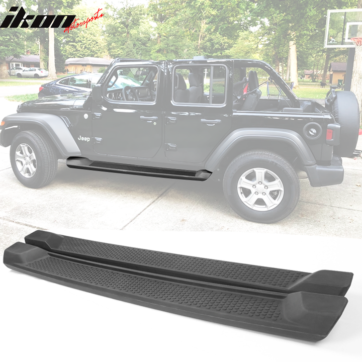 2018-2024 Jeep Wrangler JL 4-Door OE Textured Black Running Boards ABS
