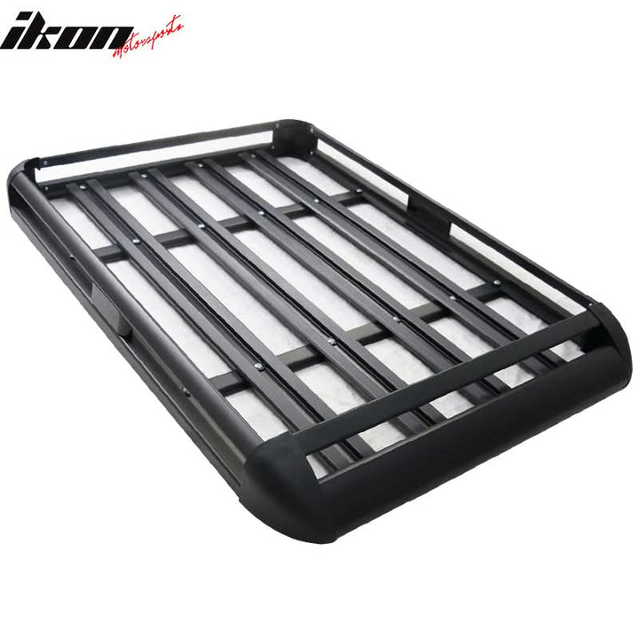 Universal Black Roof Rack Luggage Carrier W/ Cross Bar Aluminum