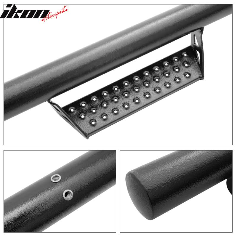 2007-2018 Chevy Silverado Extended Cab BCT Style Black Running Boards