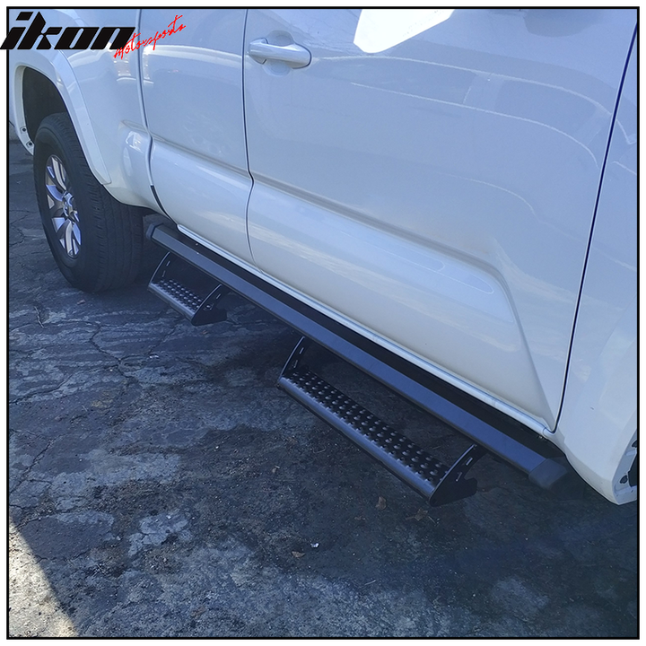 2005-2022 Toyota Tacoma Access Cab OE Style Black Running Boards Steel