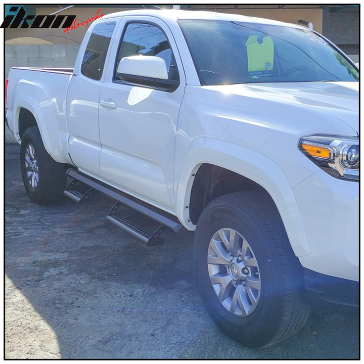2005-2022 Toyota Tacoma Access Cab OE Style Black Running Boards Steel