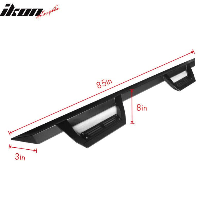 2007-2021 Toyota Tundra Crew Max IKON V2 Black Running Boards Steel