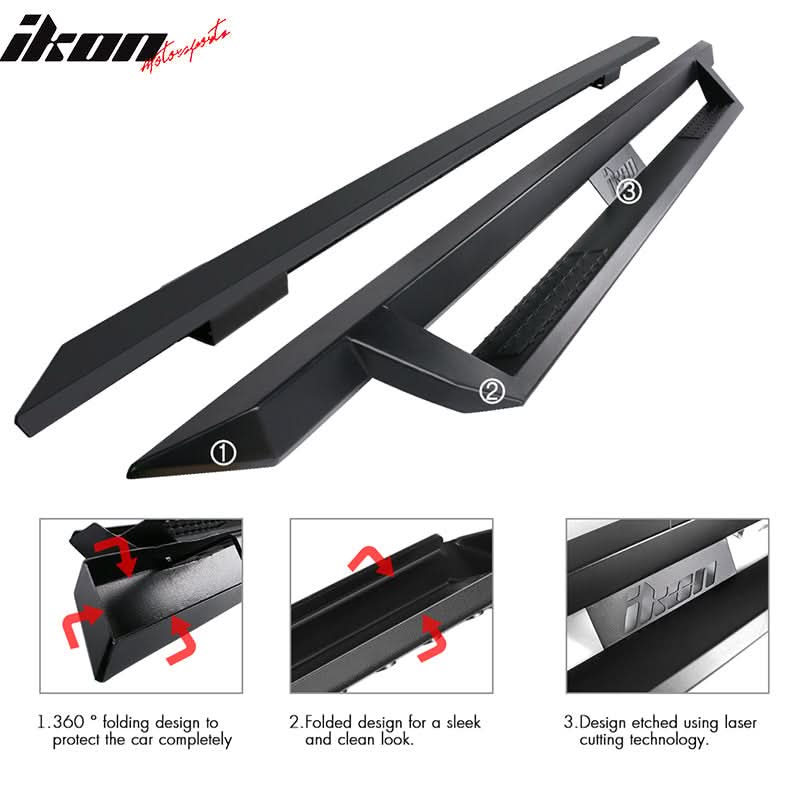 1999-2016 Ford F-250 Superduty IKON V1 Style Side Running Boards Steel