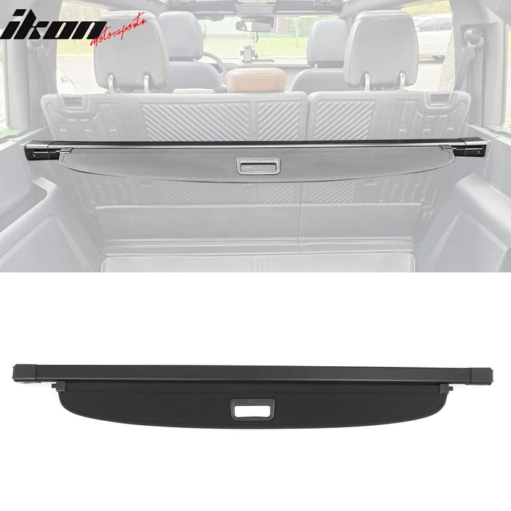 2021-2025 Ford Bronco 4-Door Black Retractable Rear Trunk Cargo Cover