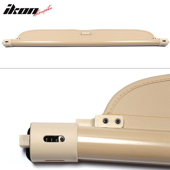 2007-2017 Jeep Compass Patriot Tonneau Cargo Cover Retractable Shade