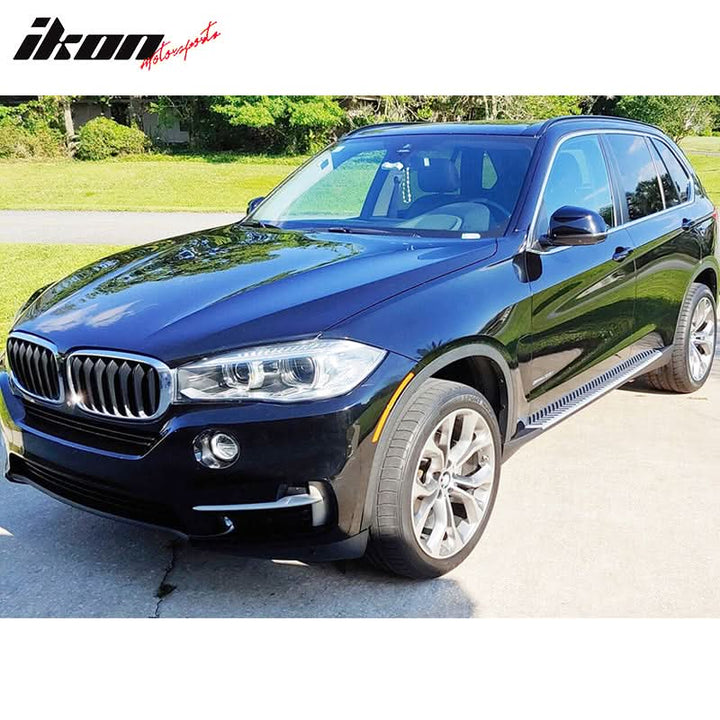 2014-2018 BMW X5 F15 OEM Style Silver Black Running Boards Aluminium
