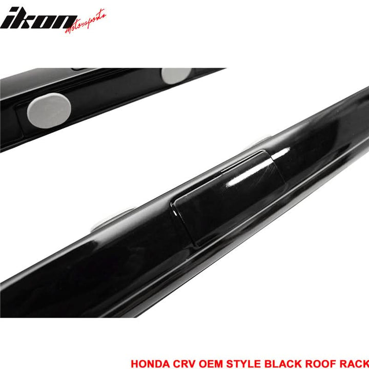 2012-2016 Honda CRV Black Roof Rack Cross Bar Side Rail Set 4PCS ABS