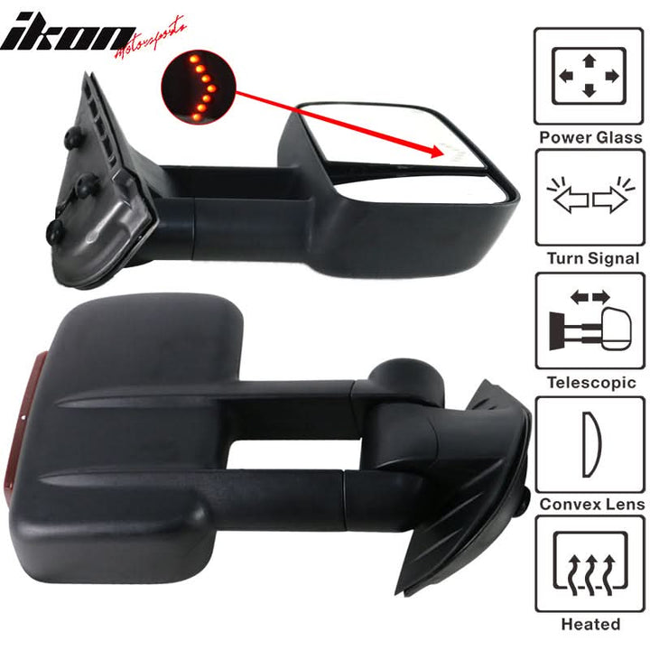 2007-2014Â Silverado Sierra Tow Mirrors Power Heated Signal Light Set