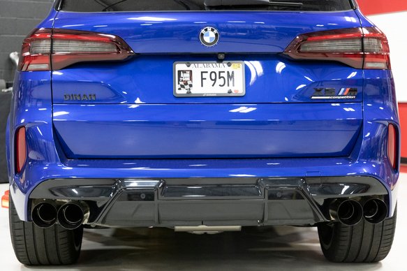 Dinan Valved Axle-Back Exhaust - 2020-2025 BMW X5M/X6M Stainless Steel - Black Tips - F95/F96