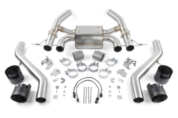 Dinan Valved Axle-Back Exhaust - 2023-2025 BMW M2 Stainless Steel - Black Tips - G87