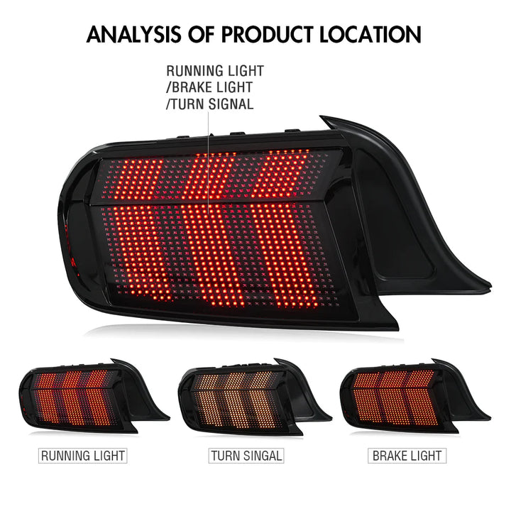 NTXGlow RGB Matrix Tail Lights (2015-2023 Ford Mustang)