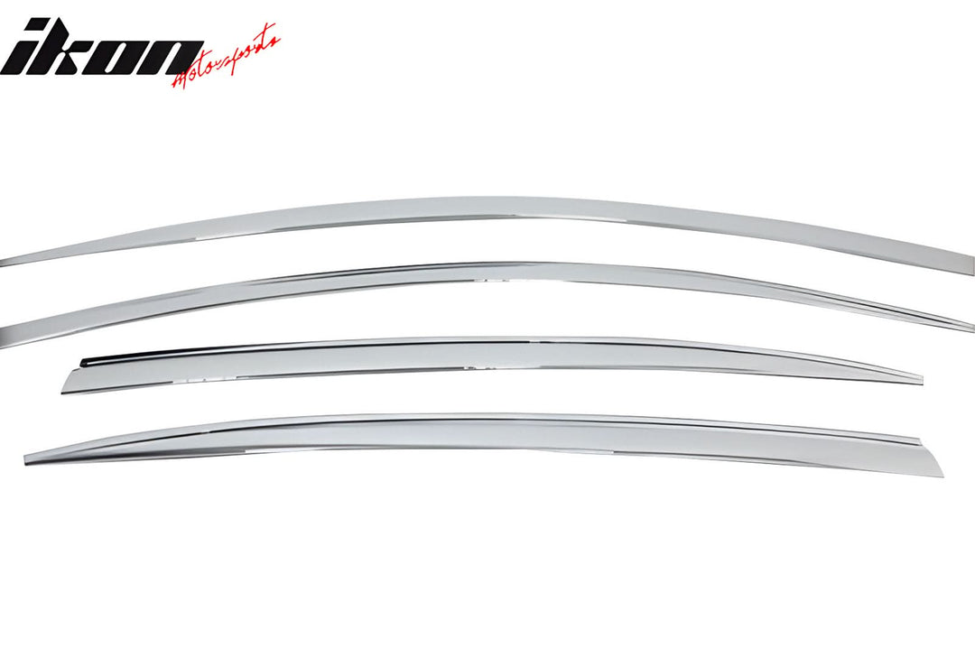 2014-2016 Kia Cadenza Chrome ABS Window Visors Tape On Deflectors 4PCS