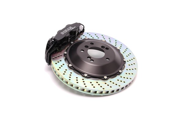 Dinan by Brembo Front Brake Set - 2015-2021 BMW M2/M3/M4 Front - Black Calipers - Drilled - F80/F82/F83/F87